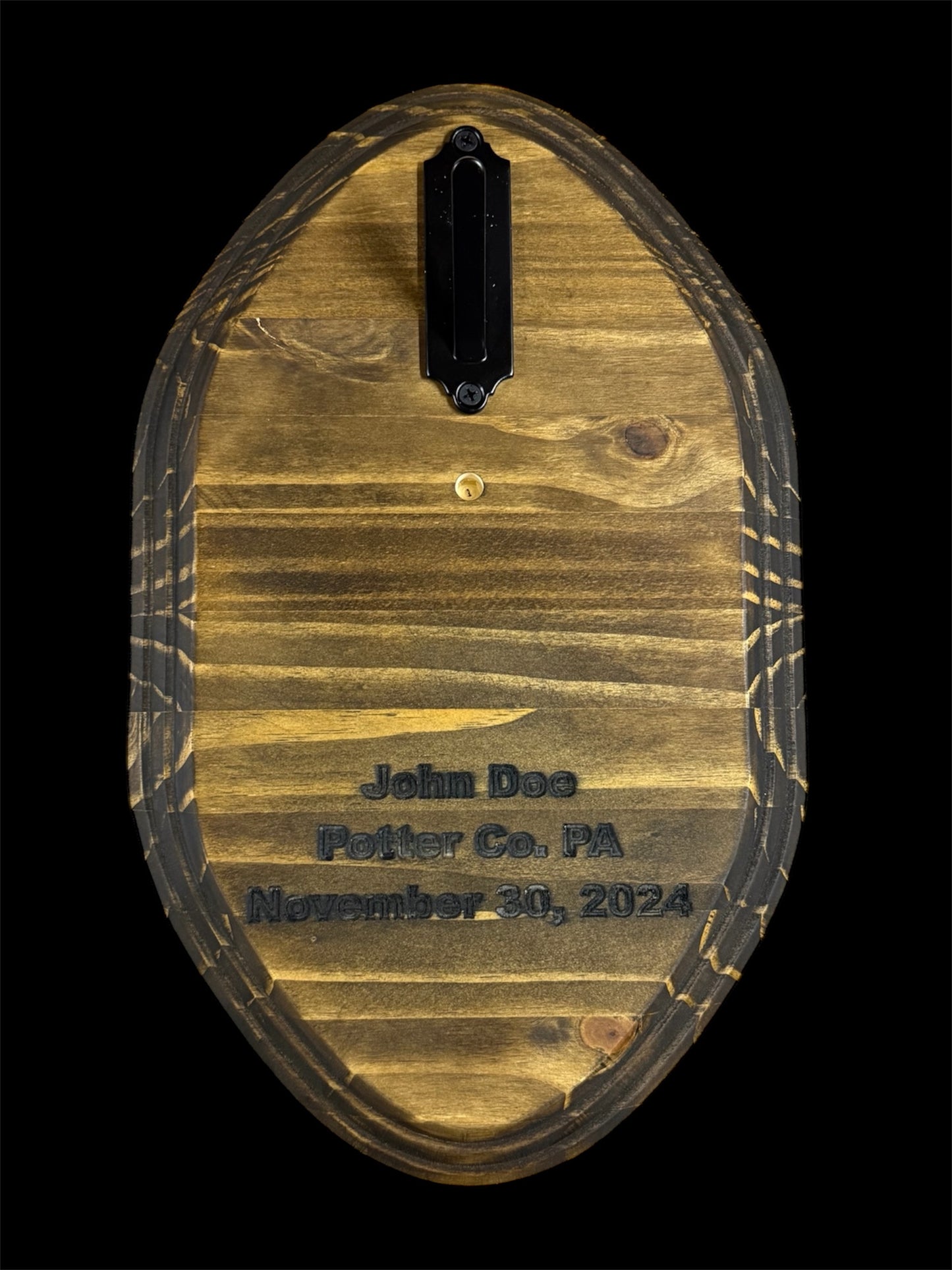 Custom Engraved European Mount Wall Display Plaque with Skull Hook