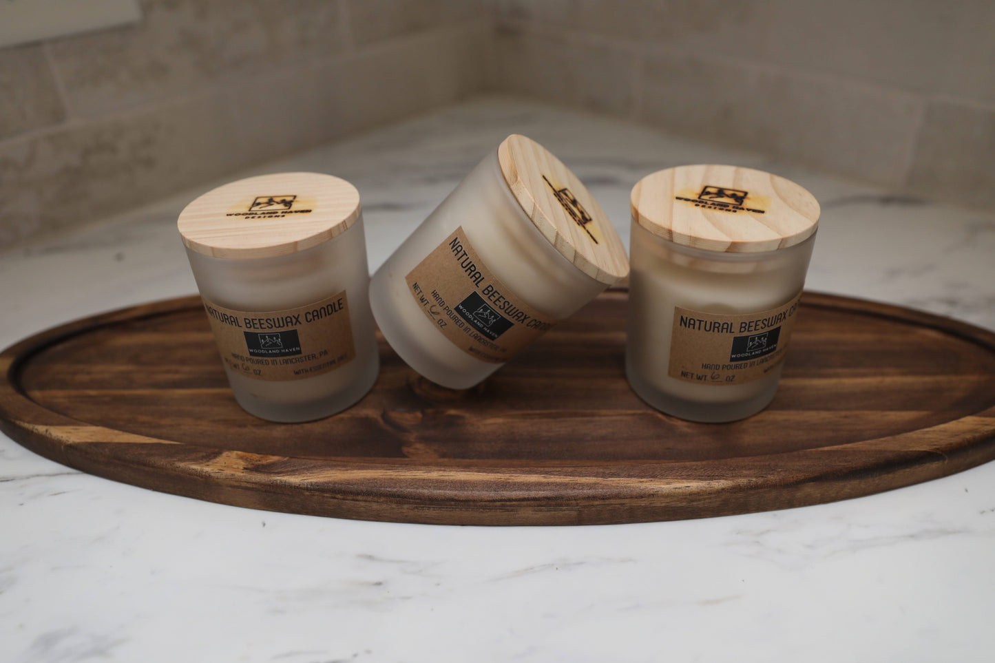 100% Pure & Natural Beeswax 6 OZ Candles | Frosted Glass - Woodland Haven Designs Woodland Haven Designs Geranium Rose Woodland Haven Designs 100% Pure & Natural Beeswax 6 OZ Candles | Frosted Glass
