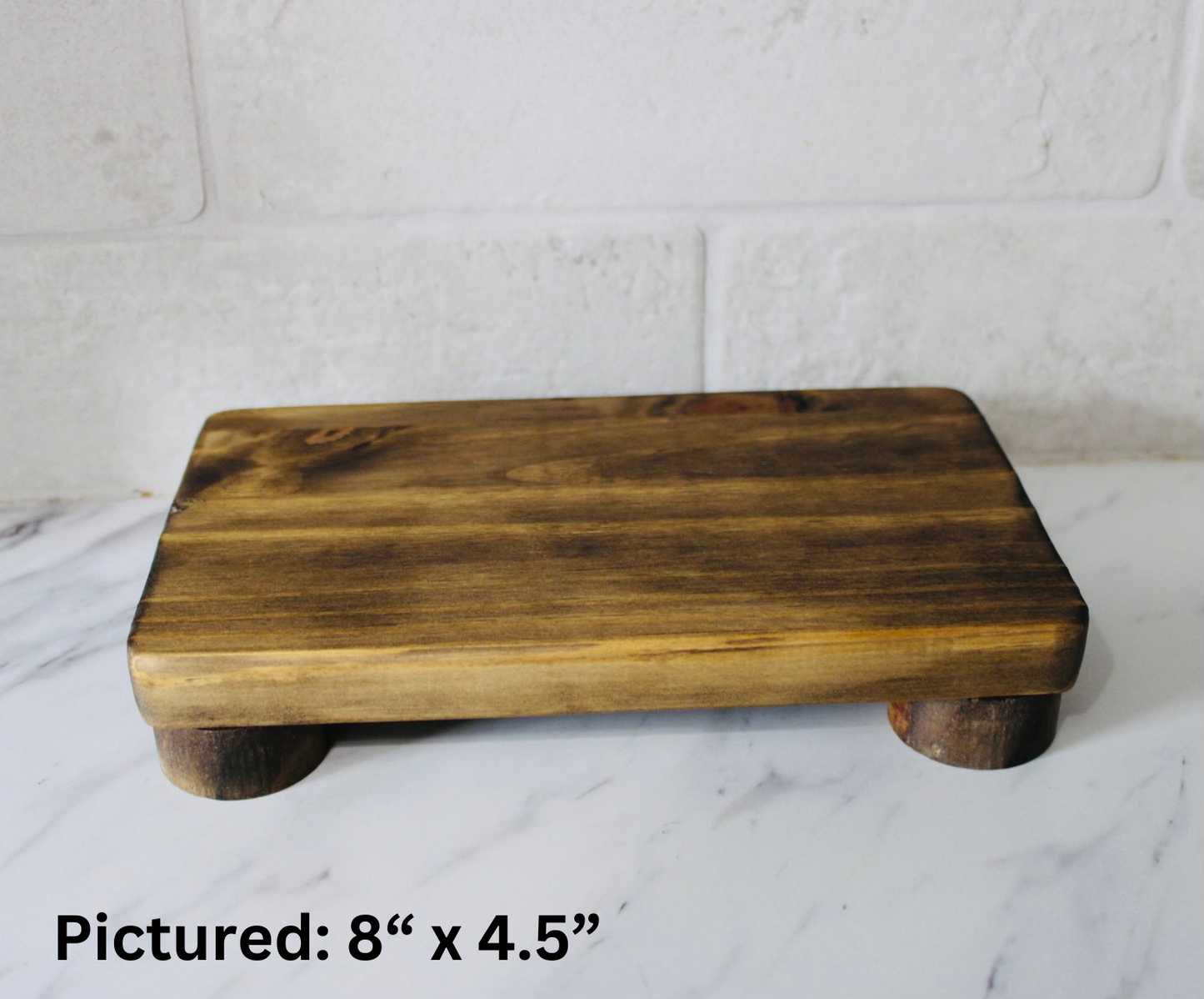 Rustic Pine Wood Riser Tray | Kitchen & Dining Décor Display