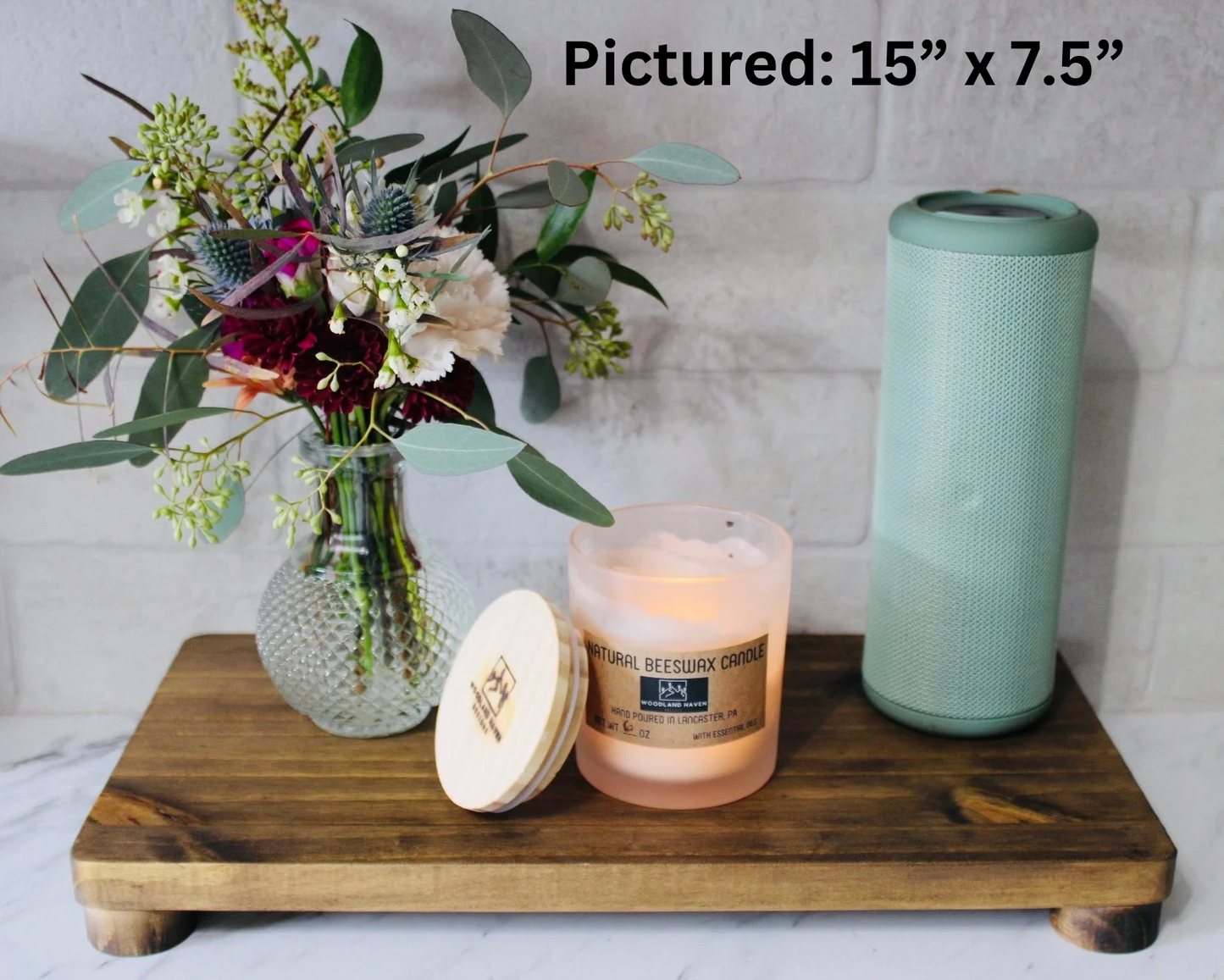 Rustic Pine Wood Riser Tray | Kitchen & Dining Décor Display