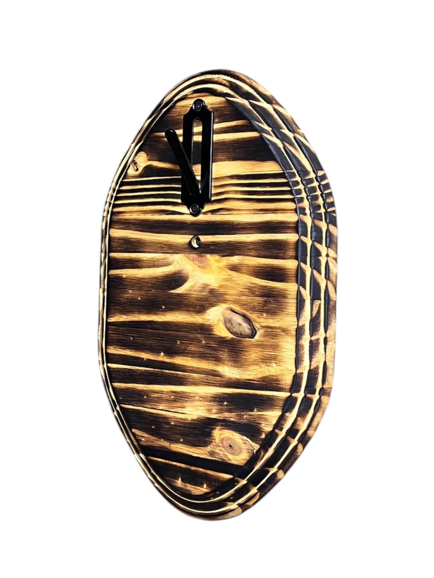 European Mount Wall Display Plaque with Skull Hook | Burnt Pine