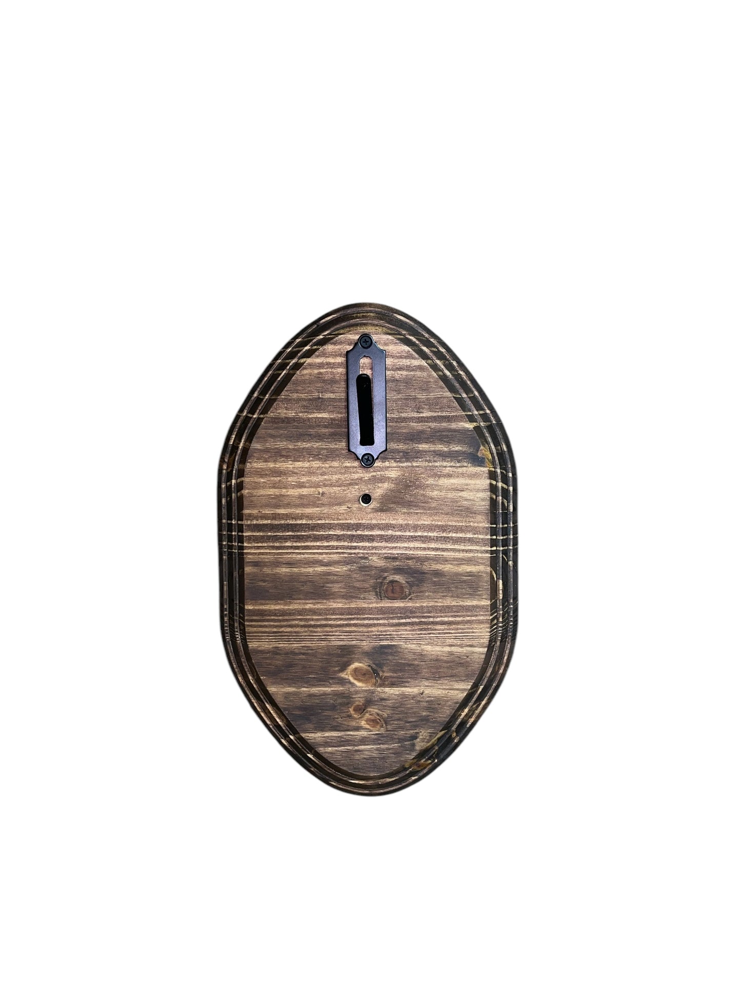 European Mount Wall Display Plaque with Skull Hook | Espresso Stained