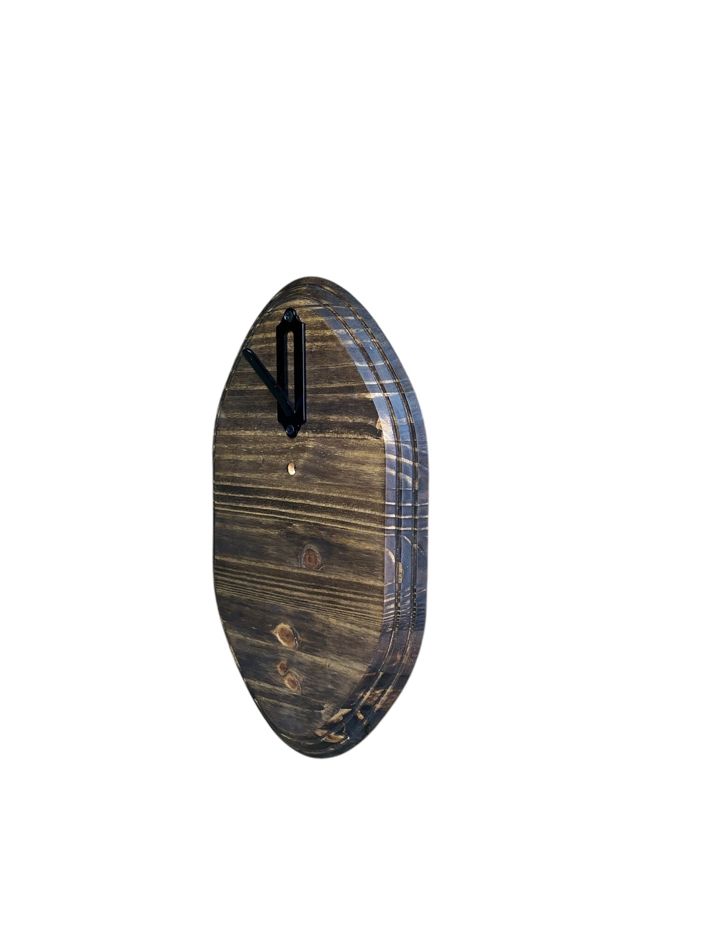 European Mount Wall Display Plaque with Skull Hook | Espresso Stained
