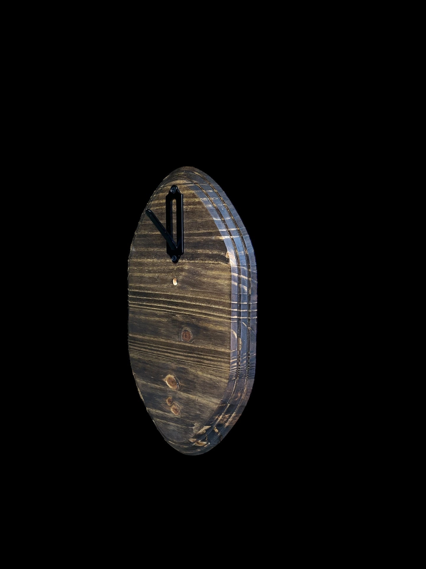 European Mount Wall Display Plaque with Skull Hook | Espresso Stained