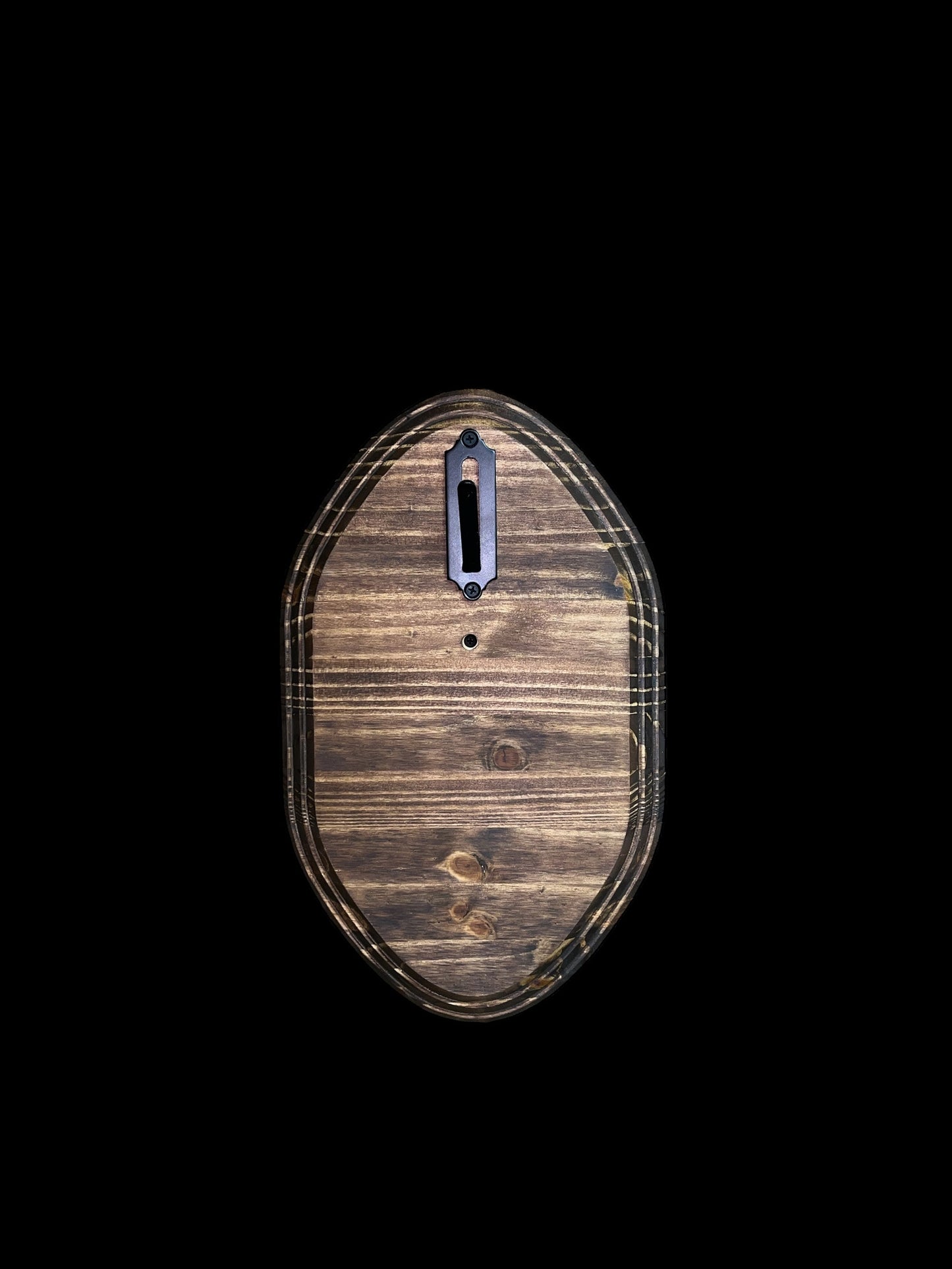 European Mount Wall Display Plaque with Skull Hook | Espresso Stained