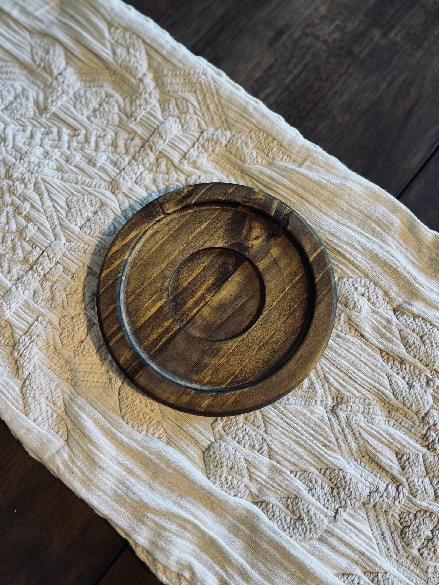 Decorative Round Candle Display Tray | 7.5” Diameter