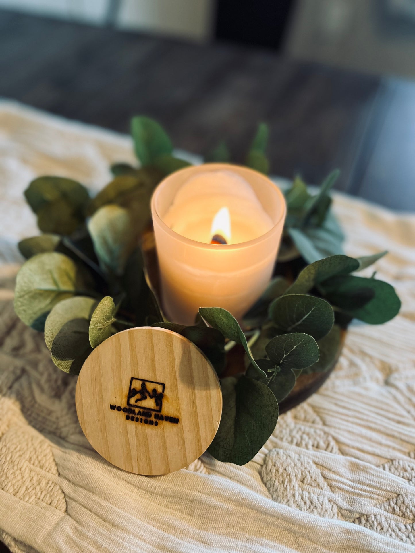 Decorative Round Candle Display Tray | 7.5” Diameter