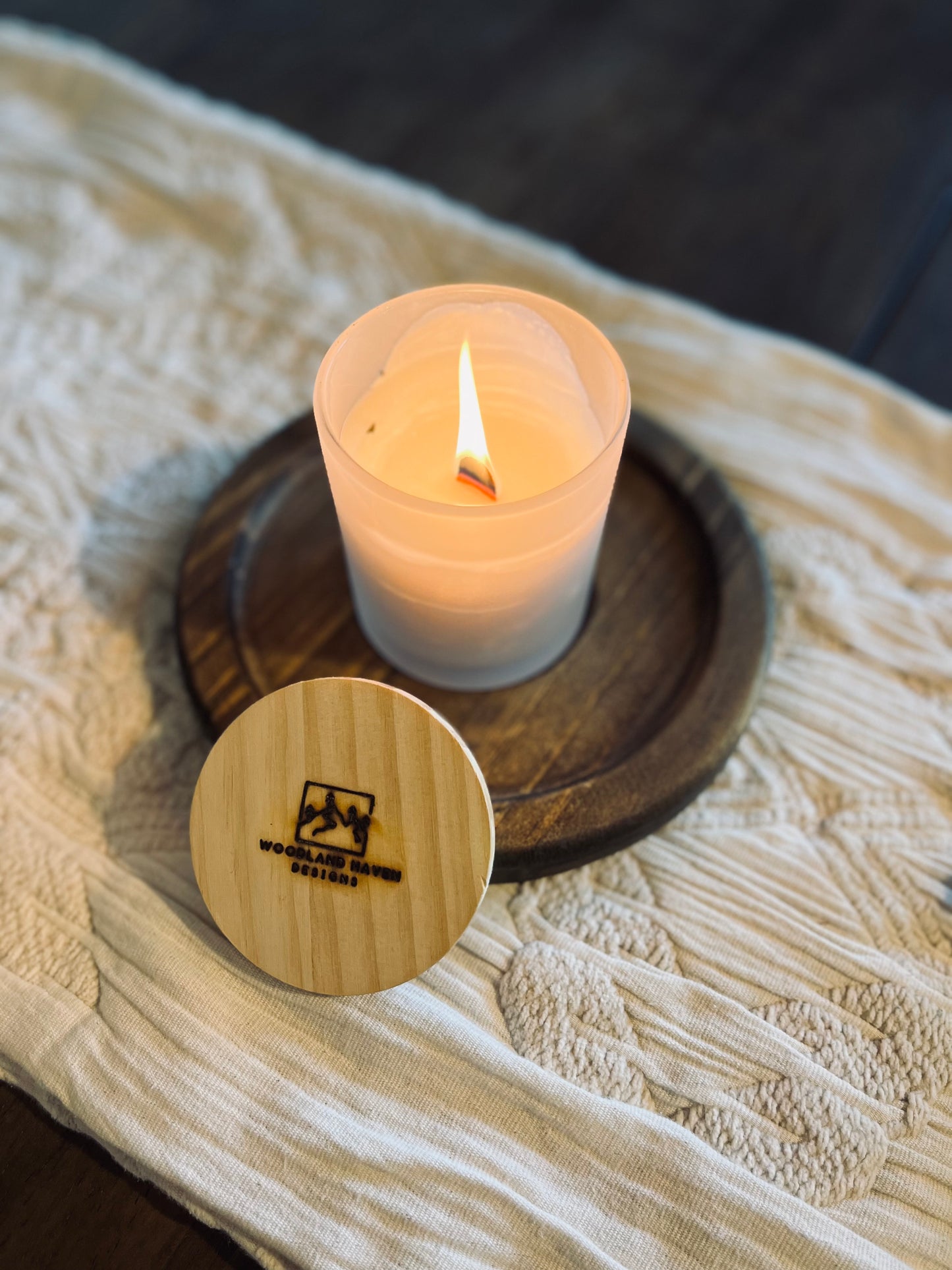 Decorative Round Candle Display Tray | 7.5” Diameter