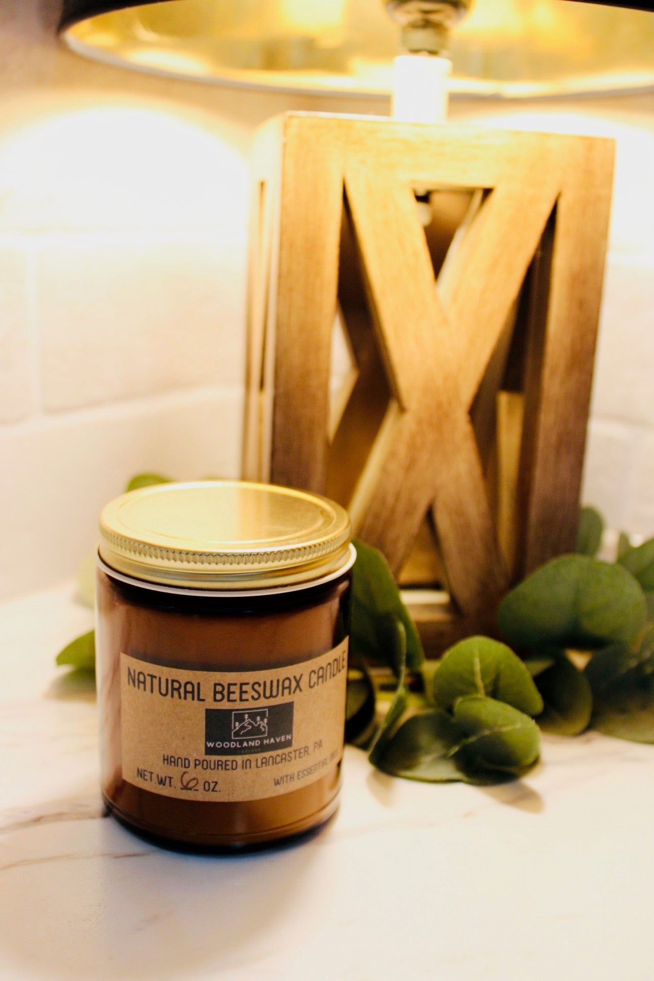 100% Pure & Natural Beeswax 6 OZ Candles | Amber glass - Woodland Haven Designs Woodland Haven Designs Geranium Rose Woodland Haven Designs 100% Pure & Natural Beeswax 6 OZ Candles | Amber glass