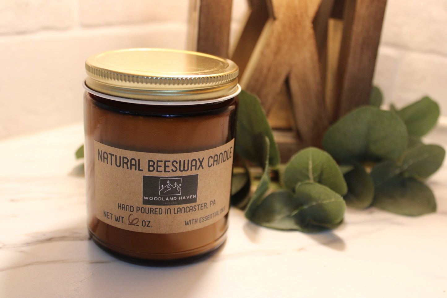 100% Pure & Natural Beeswax 6 OZ Candles | Amber glass - Woodland Haven Designs Woodland Haven Designs Geranium Rose Woodland Haven Designs 100% Pure & Natural Beeswax 6 OZ Candles | Amber glass