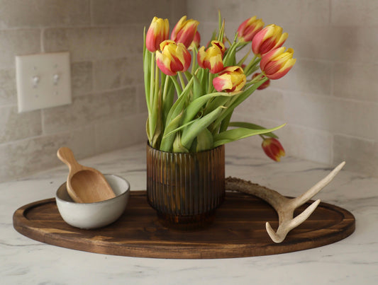 Decorative Oval Shaped Display Tray | 22”L x 7.5”W