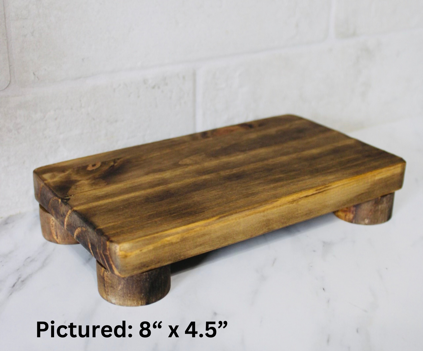 Rustic Pine Wood Riser Tray | Kitchen & Dining Décor Display